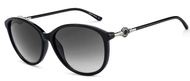 Женские черные классические круглые солнцезащитные очки