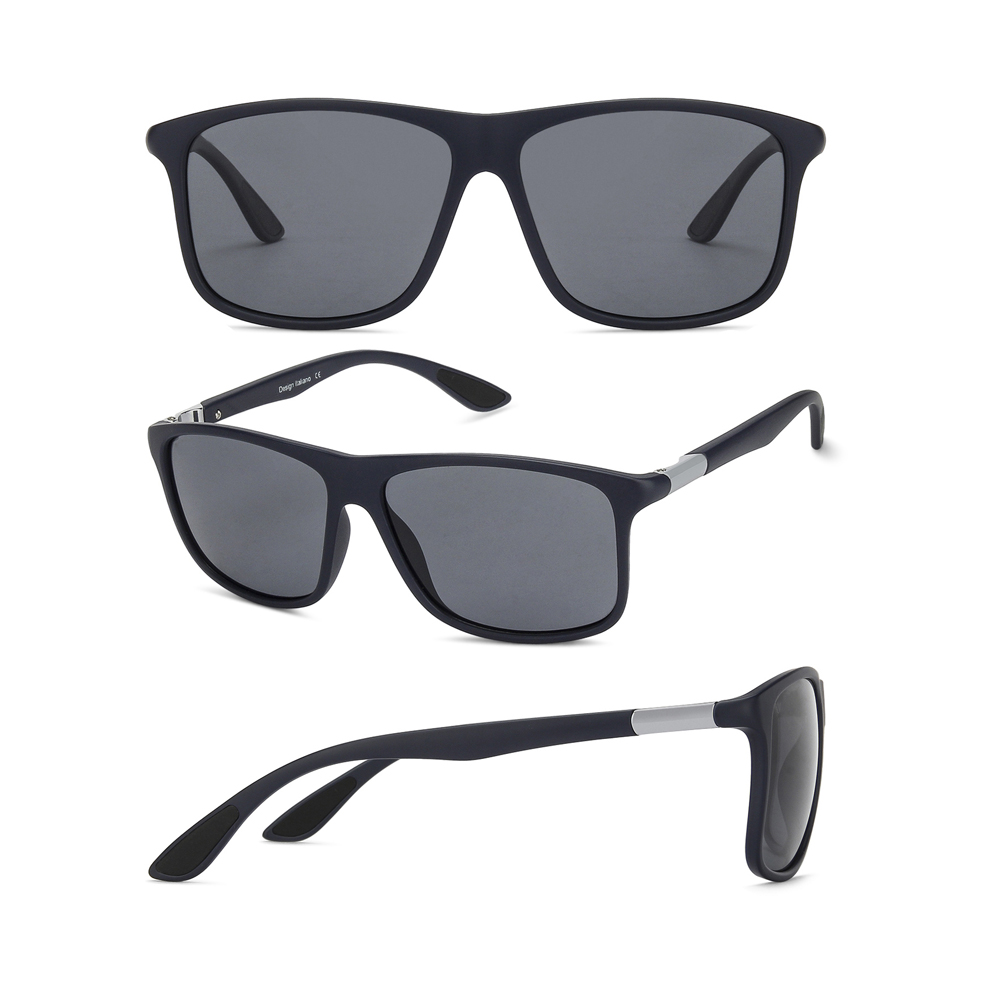 Классические солнцезащитные очки прямоугольной формы из пластика.