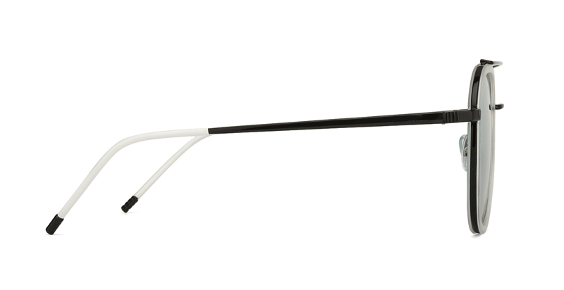 круглые солнцезащитные очки с металлической перемычкой