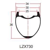 Чертеж гравийного обода LZX730