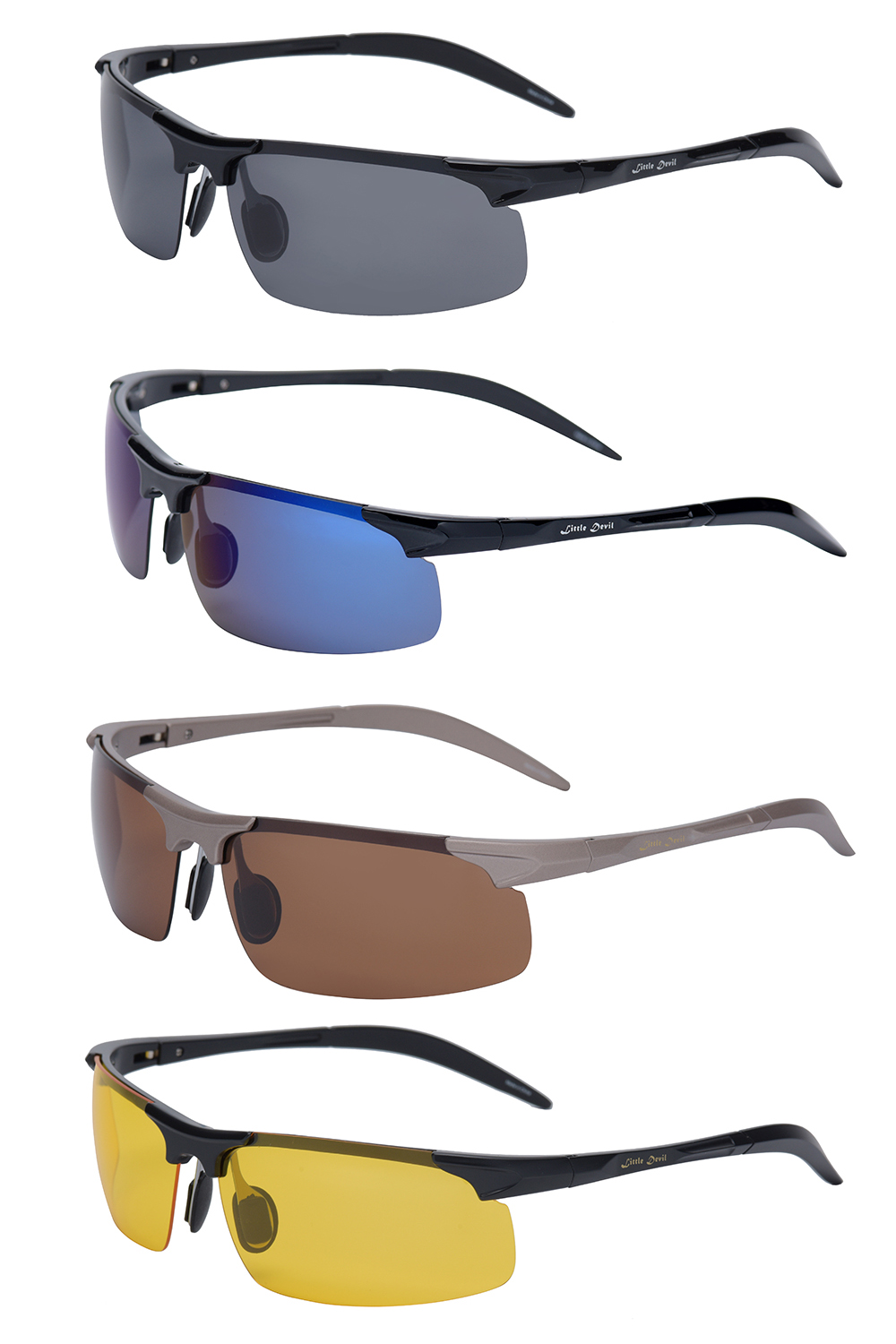 модные прямоугольные металлические солнцезащитные очки