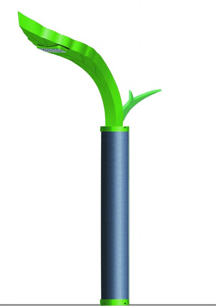 40W Solar Tree With Flexible Solar Panel On Pole 2FSG044-NEWLIGHT ENERGY