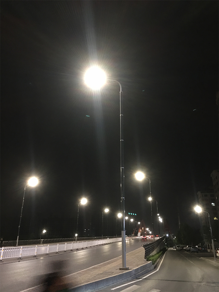120W-150W Vertical Solar Light Pole With Flexible Solar Panel On Pole-NEWLIGHT ENERGY