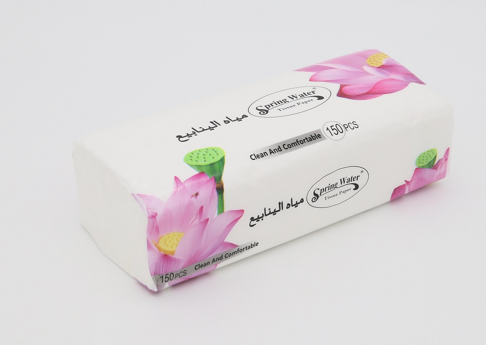 Wettable facial tissue paper