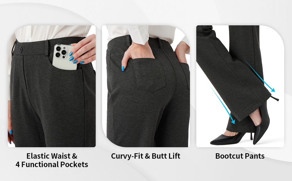 Women's Stretchy Bootcut Dress Pants