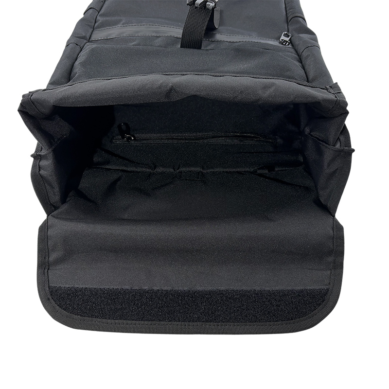 Oxford roll-top black backpack