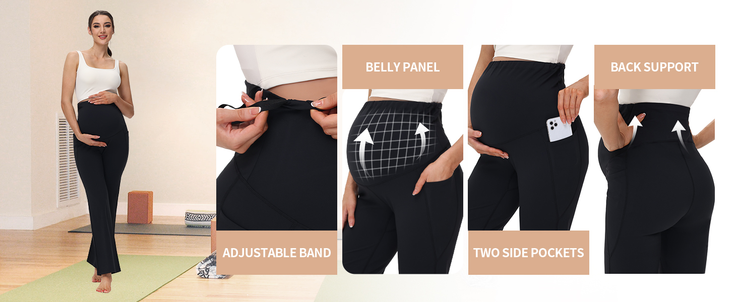 Women Maternity Bootcut Yoga Pants