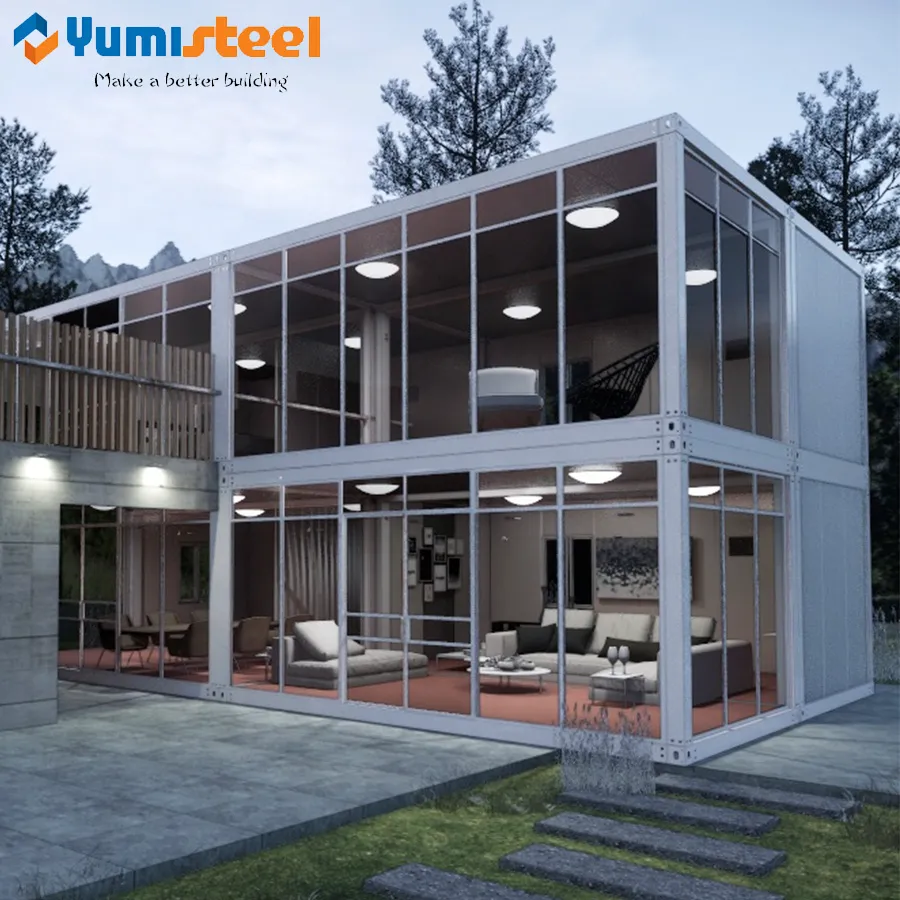 Новый дизайн Prefab контейнерный дом с огнем / ветром / сейсмическим сопротивлением