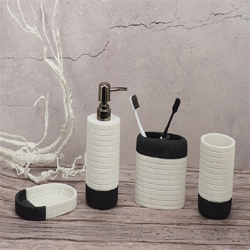 Европейский стиль горячие продажи черно-белой двойной цветной смолы аксессуары для ванной комнаты
