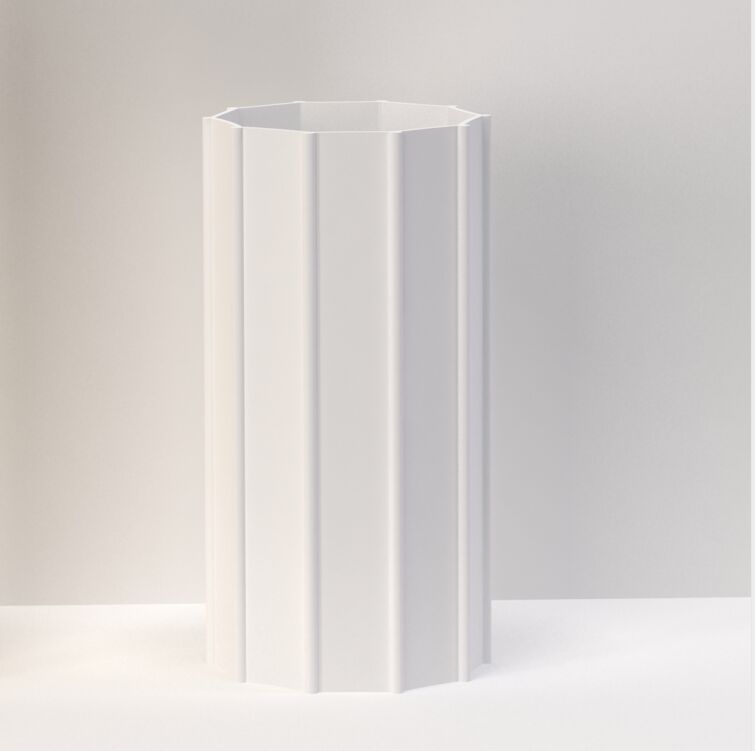 Современный дизайн фарфоровой матовой белой вазы с авторским правом