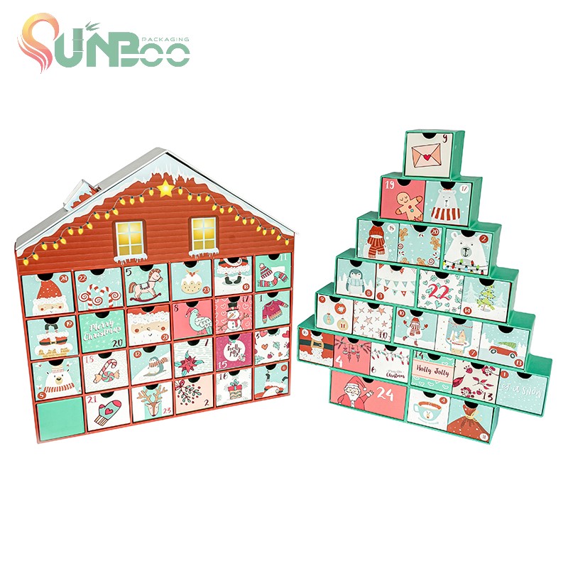 Дом и стиль дерева хорошая рождественская подарочная коробка-SP-BOX067