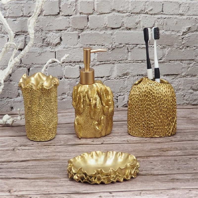 Нерегулярная форма Golden Polyresin Ванная комната Наборы бытовых инструментов