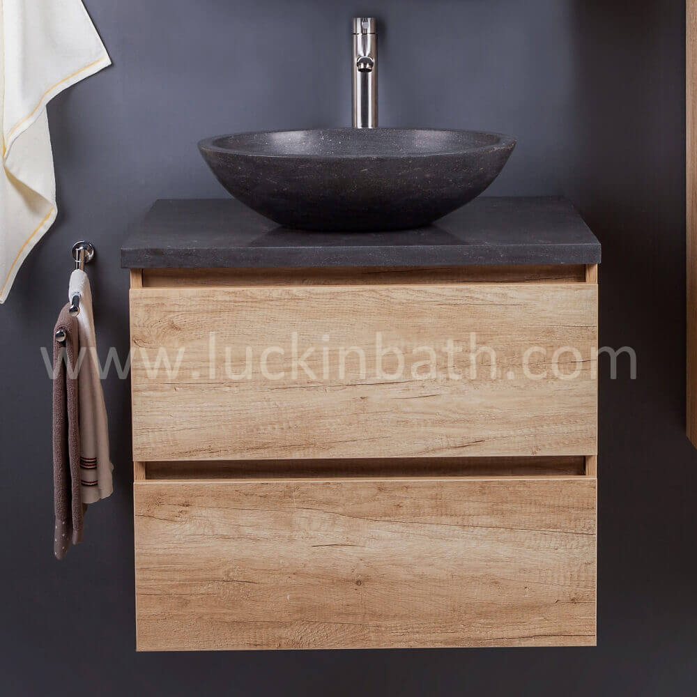 LuckInbath Древесина смотрит в ванной каркас 100 с каменным бассейном "Телец"