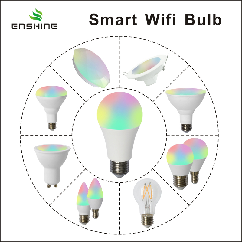 Smart WiFi Bluetooth Светодиодная лампочка RGB + CW