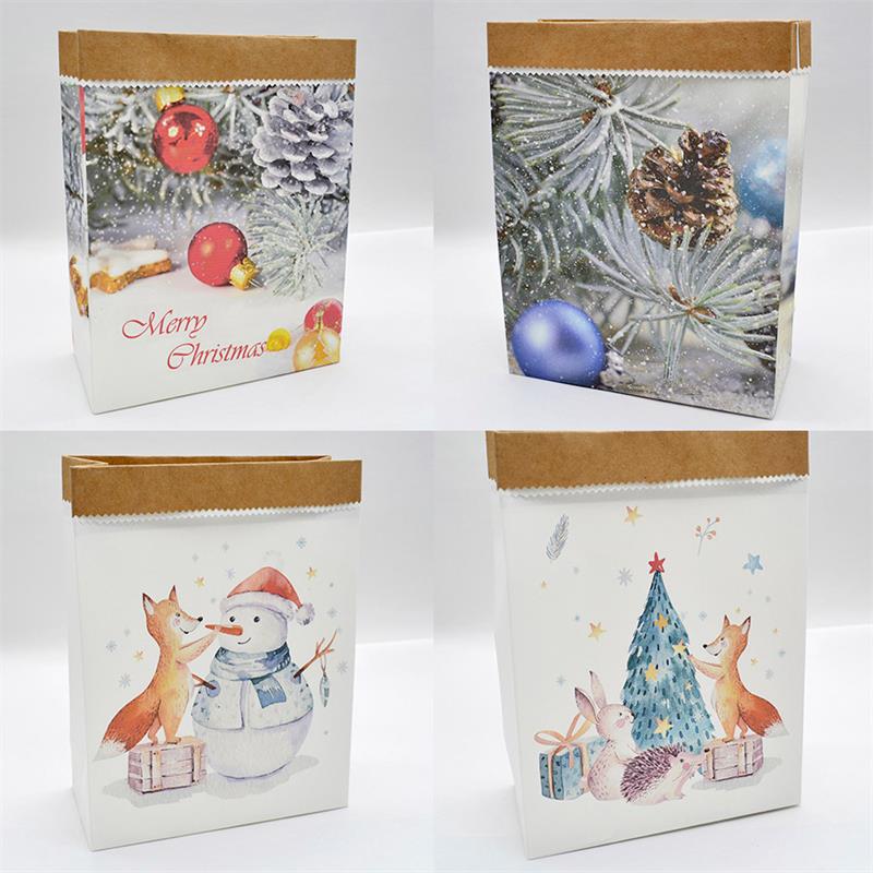 Новая идея и новая отделка бумажный пакет с рождественским дизайном