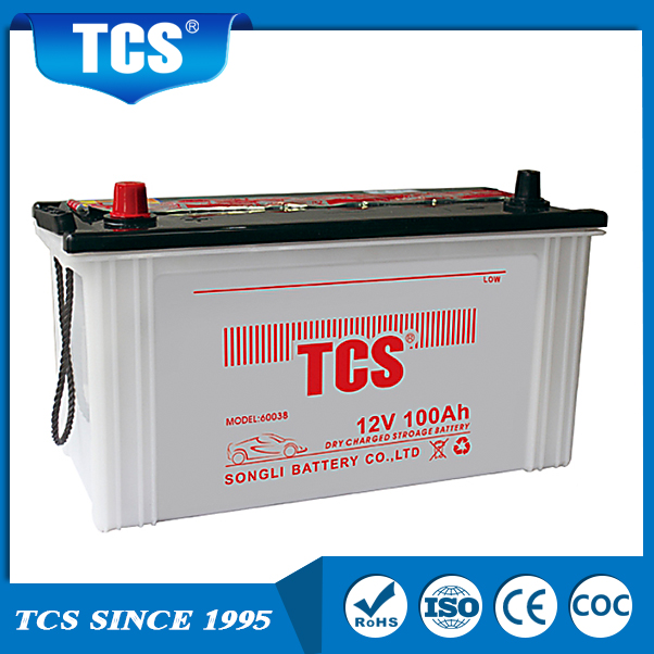 Автомобильная батарея сухая заряженная свинцовая аккумуляторная батарея сухой 60038 TCS аккумулятор