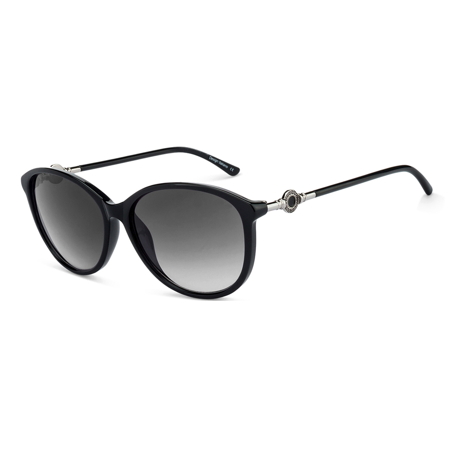 Женские черные классические круглые солнцезащитные очки 5910