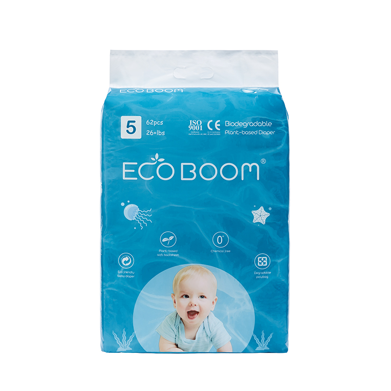 Eco boom одноразовый растительный подгузник большой пакет младенца в полиэтиленовый пакет XL