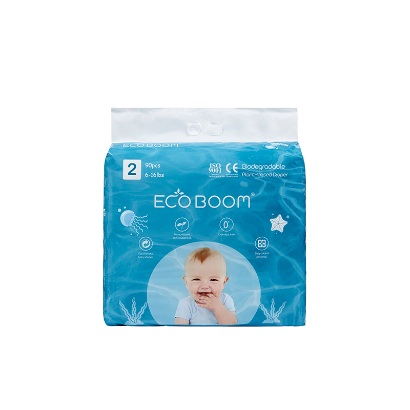 Eco boom одноразовый растительный подгузник большой пакет младенца в полиэтилена