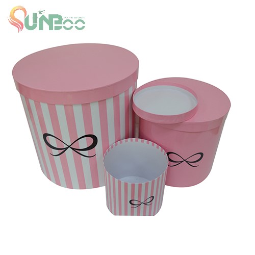 Круглые и розовые цвета коробки для подарка -SP-BOX089
