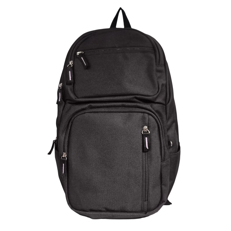 OEM рюкзак стильный полиэстер Daypack с высокой емкостью для мужчин и женщин - черный
