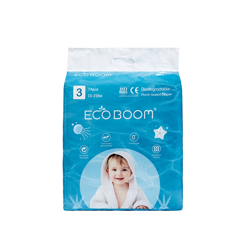 Eco Boom Биоразлагаемый заводный подгузник Большой пакет младенца в полиэтиве