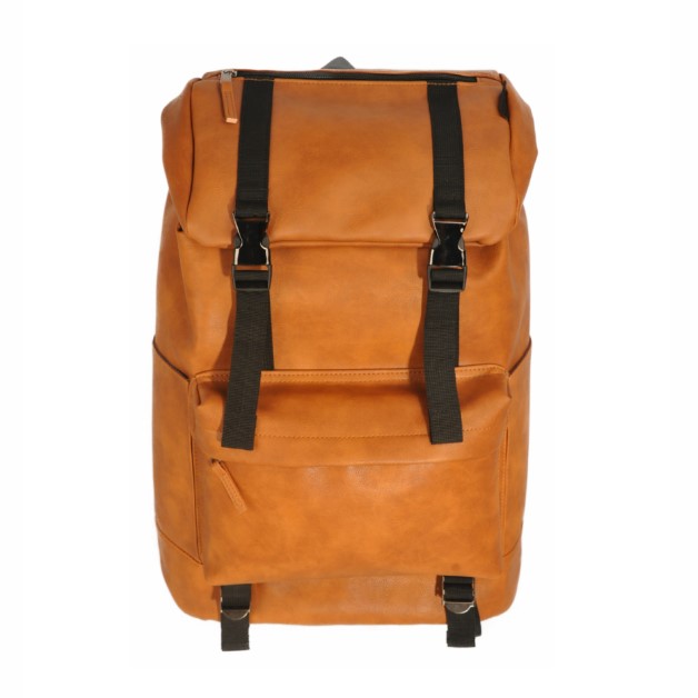 OEM стильный туристический ноутбук кожаный рюкзак с высокой емкостью для мужчин и женщин - черный / хаки / коричневый