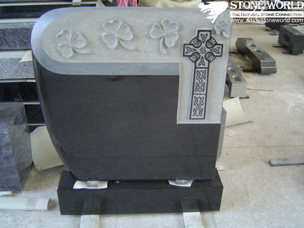 Памятник Tombstone Memorial Tomb Stone Черная гранитная надгробная плита