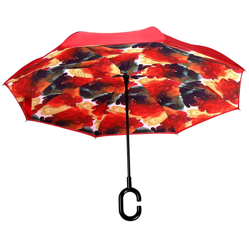 Компактный печатный инвертированный зонтик на заказ