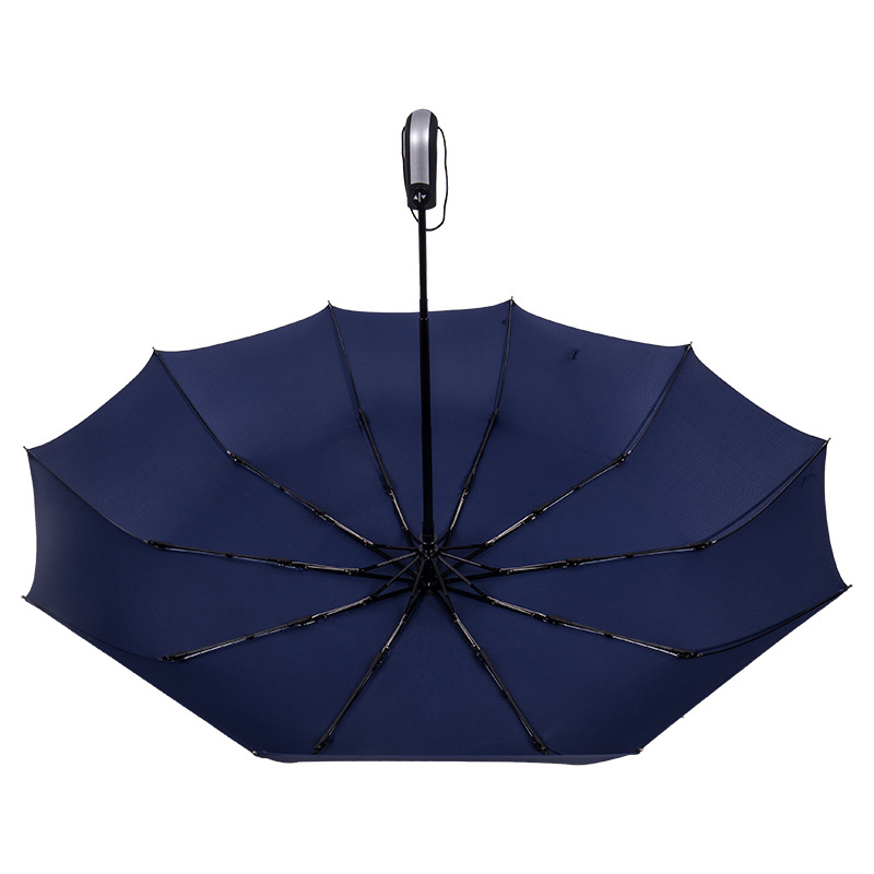 Пользовательский логотип винил три складной бизнес зонтик