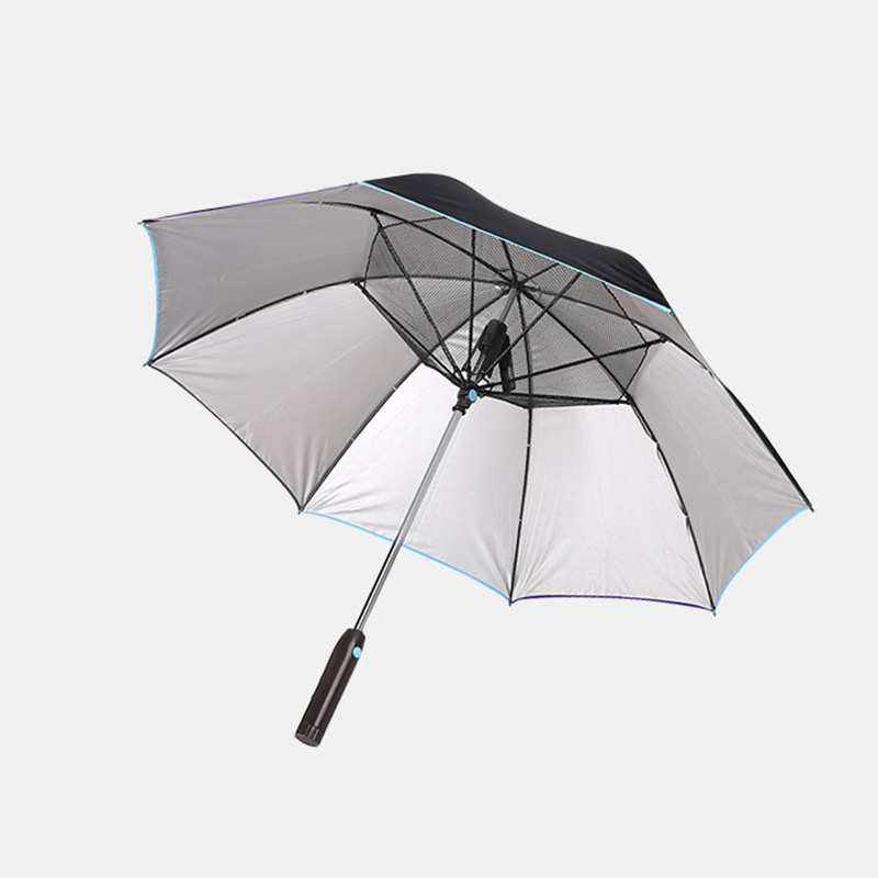 УФ-отражающий ветрозащитный большой гольф зонтик с вентилятором