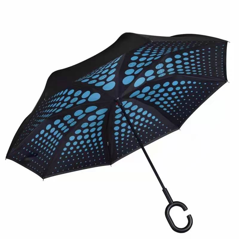 Ветрозащитный перевернутый складной зонт
