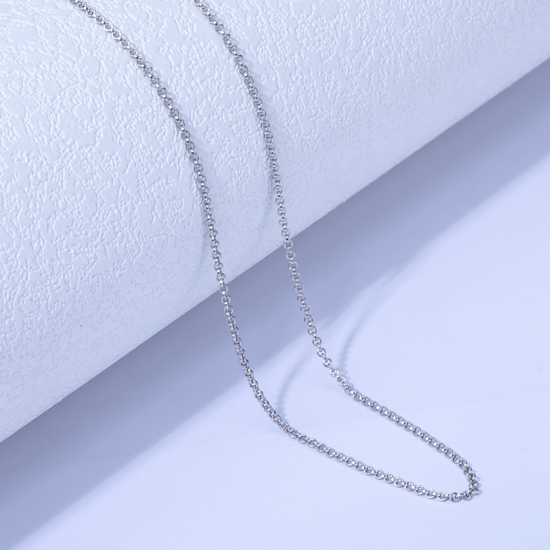 Стерлинговое серебряное кабельное цепное ожерелье