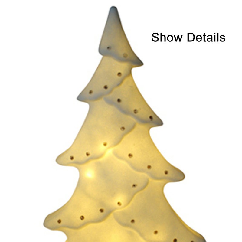 На открытом воздухе используйте белое рождественское светодиодное дерево с точками