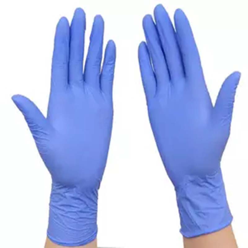 Одноразовые нитрильные перчатки без порошка синие 6 мил нитрильные перчатки