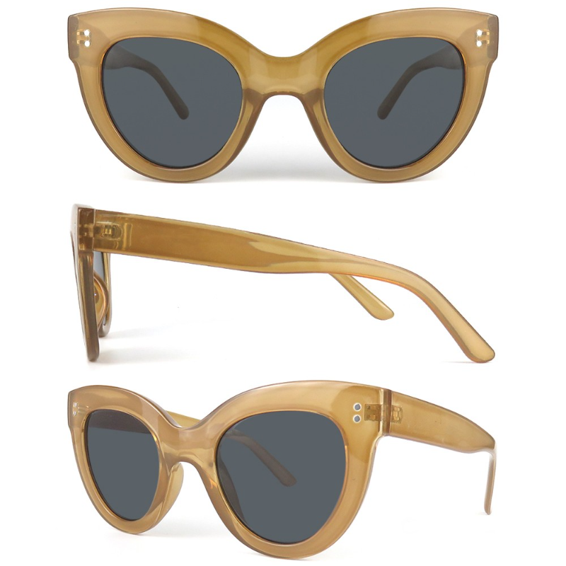 Высокомодные черные солнцезащитные очки «кошачий глаз» из ПК, оправа для очков, женские солнцезащитные очки, женские поляризационные солнцезащитные очки UV400, мужские CE 490049-2