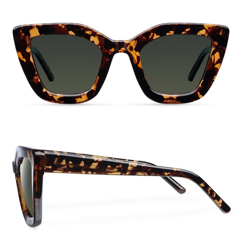 2022 Новые индивидуальные оптовые солнцезащитные очки в оправе для женщин и мужчин, модные модные солнцезащитные очки, большие квадратные очки «кошачий глаз», пластиковые роскошные ПК