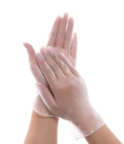 Унисекс оптовые перчатки одноразовые виниловые ПВХ медицинского типа