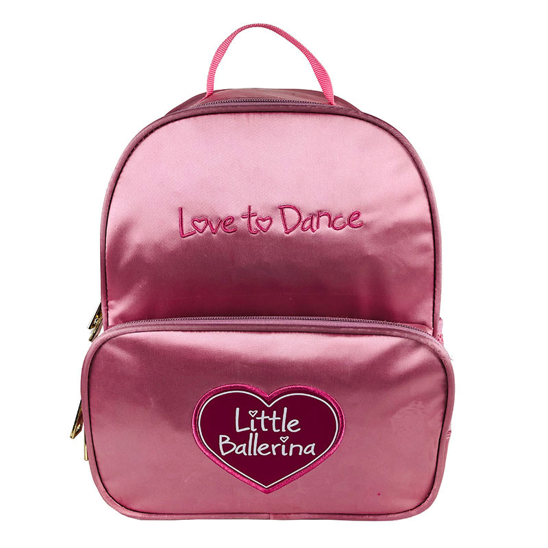 Детская школьная сумка-рюкзак розового цвета для девочек