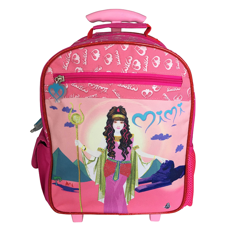 Детская школьная сумка на тележке для девочек
