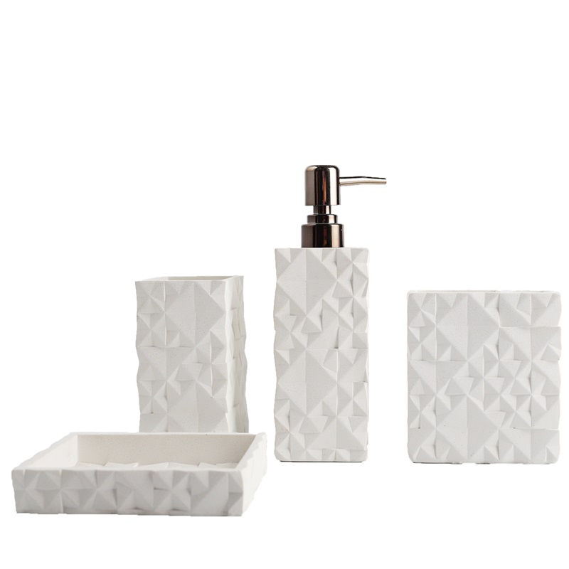 Модный набор из четырех штук для ванной комнаты из алмазной смолы