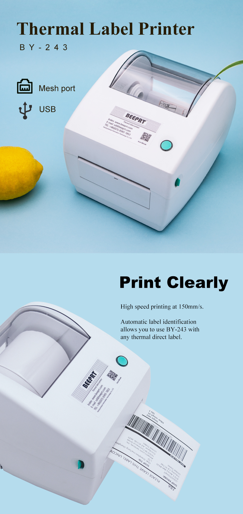 мини-принтер для наклеек этикеток