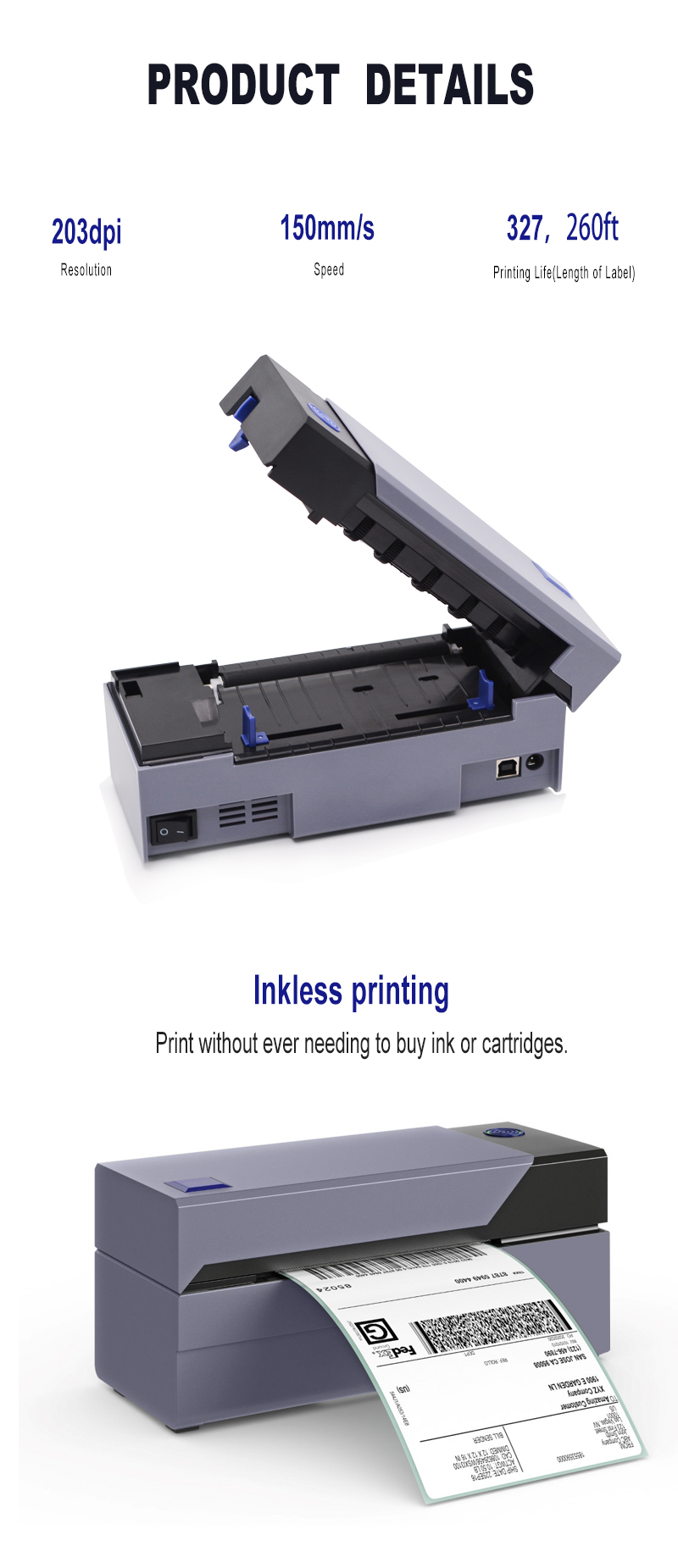 Принтер для этикеток 108 мм Lazada