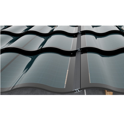 Современная солнечная панель на крыше для дома, полностью черная, наполовину вырезанная, многофункциональная