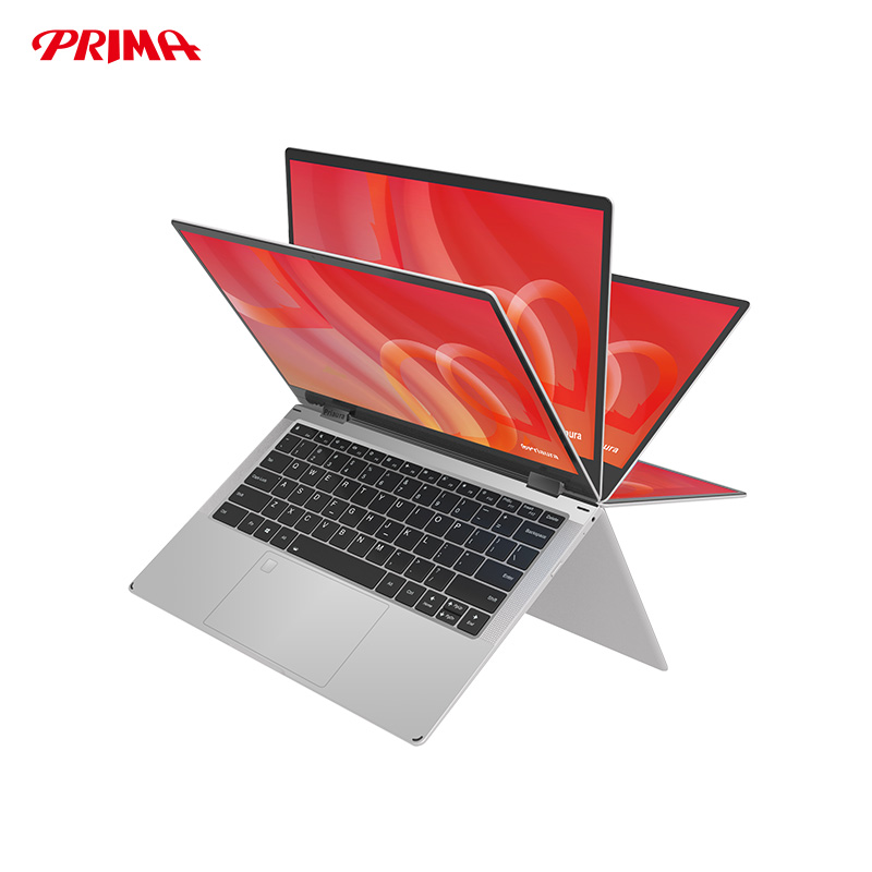 Ноутбук-трансформер Priaura Y300 QualComm с диагональю 13,3 дюйма и углом обзора 360°.