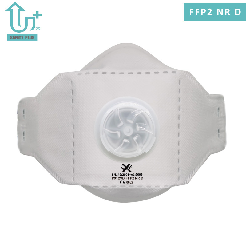 Защитная защита от загрязнений Регулируемый алюминиевый зажим для носа Статический хлопковый FFP2 Nr D Класс фильтра Складная защитная респираторная маска для лица