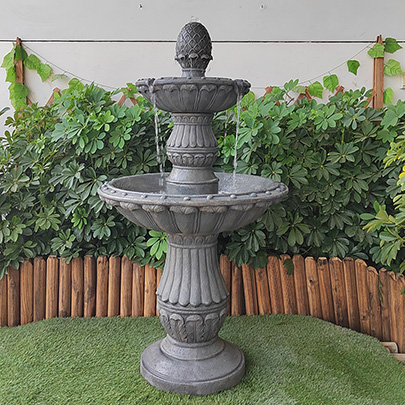 Оптовая продажа, красивый и дешевый декор для дома и сада, двухуровневый фонтан из смолы
