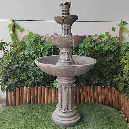 Прямые поставки с фабрики, красивые и дешевые 4-х уровневые садовые водные фонтаны из смолы, уличные фонтаны