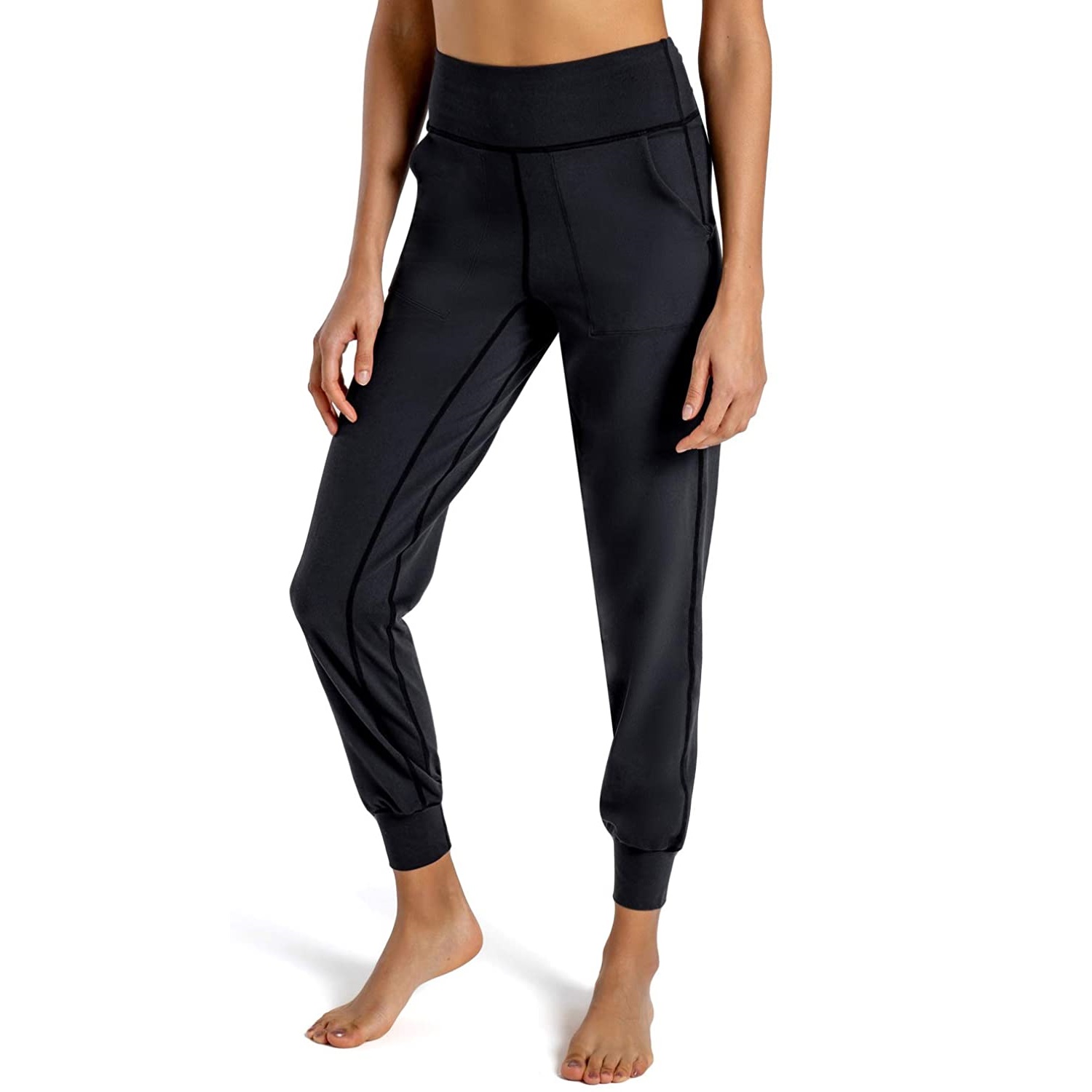Женская Buttery Soft Yoga Jogger штаны Capris High талия с карманами легкие беговые спортивные штаны Lounge
