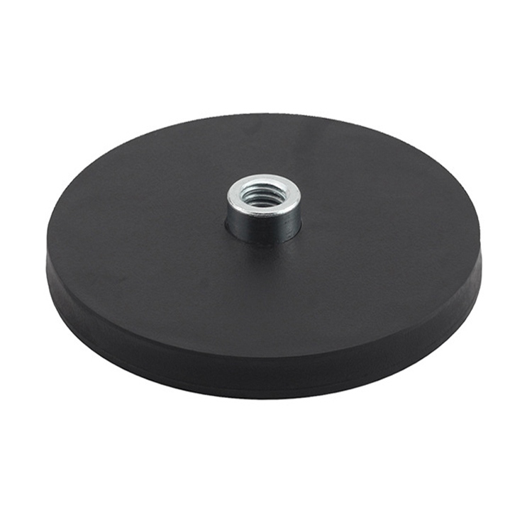 Мощный круглый магнит с резиновым покрытием D88 мм, магнит-горшок с резиновым покрытием Магнит N52 с резиновым покрытием